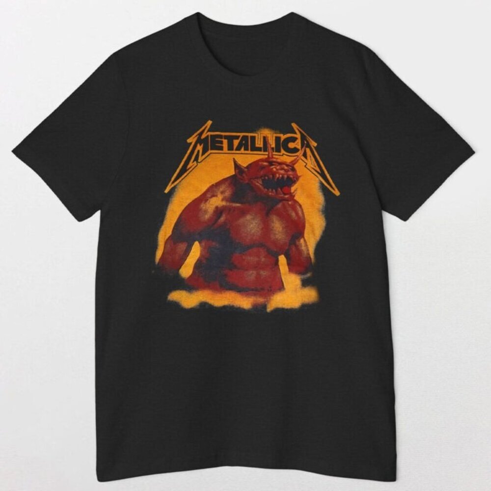 Metallica Jump In The Fire Vintage T Shirt Rock Band Graphic Fan Gift Heavy 73